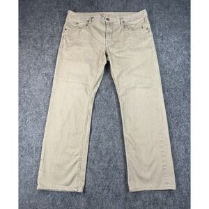 Robert Graham Chino Pants Mens 38x28 Khaki Jeans Slim Jim